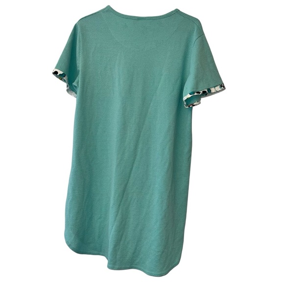 Vtg Disney Mickey & Co. Teal Mickey Mouse waffle knit sleep short * m/lg* - Picture 2 of 4